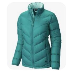 Mountain Hardwear Ratio Q Puffy Puffer Down Coat Jacket Teal Large Gorp outdoor